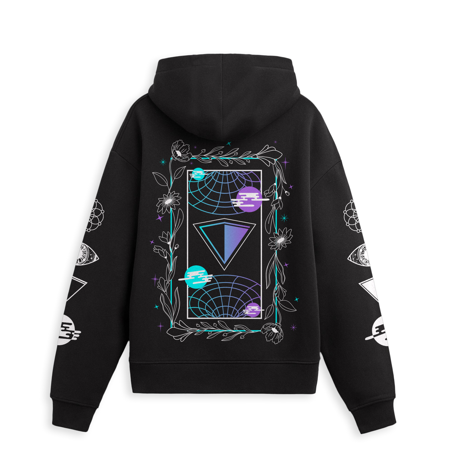 Astral Bloom Black Heavyweight Hoodie (pre sale)