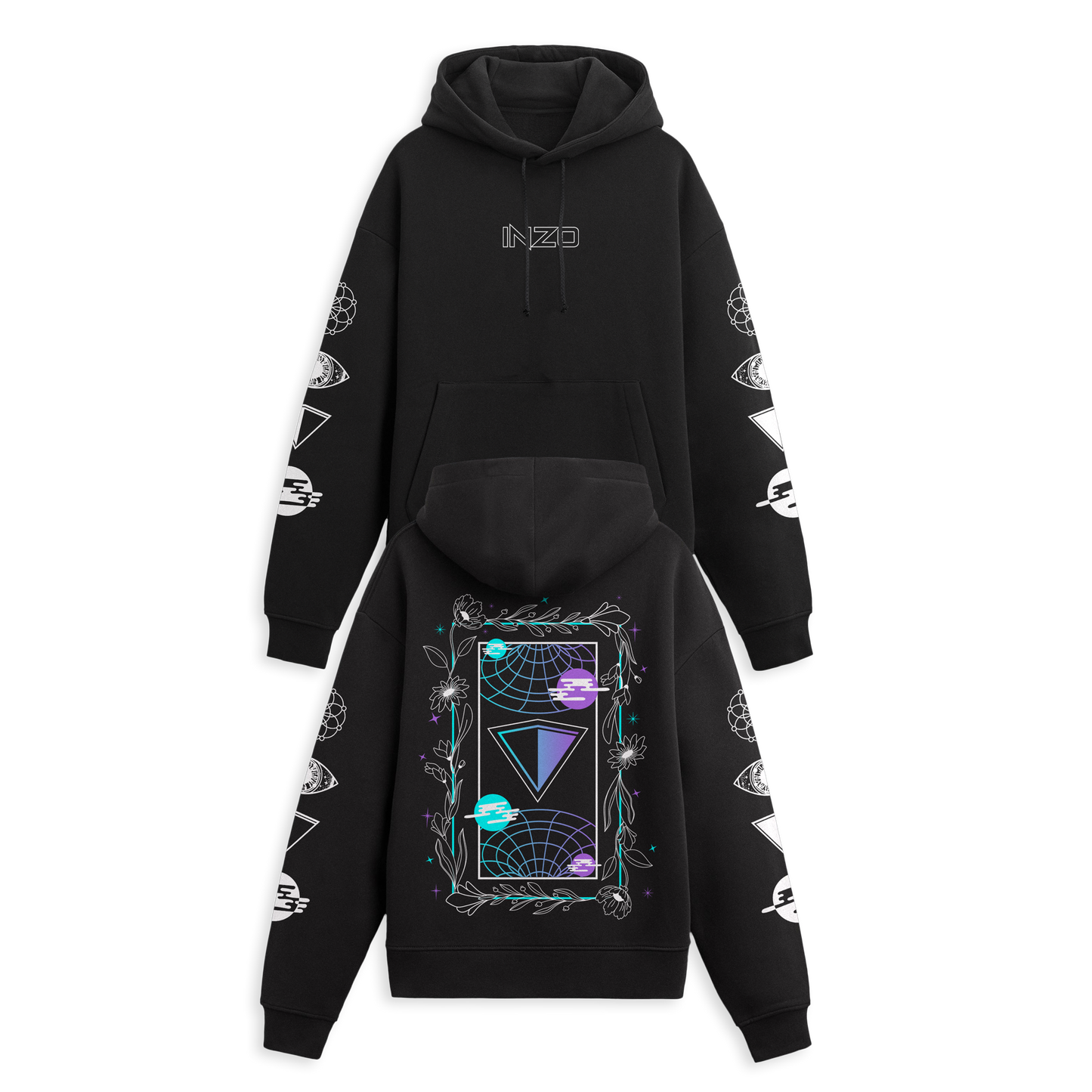 Astral Bloom Black Heavyweight Hoodie (pre sale)