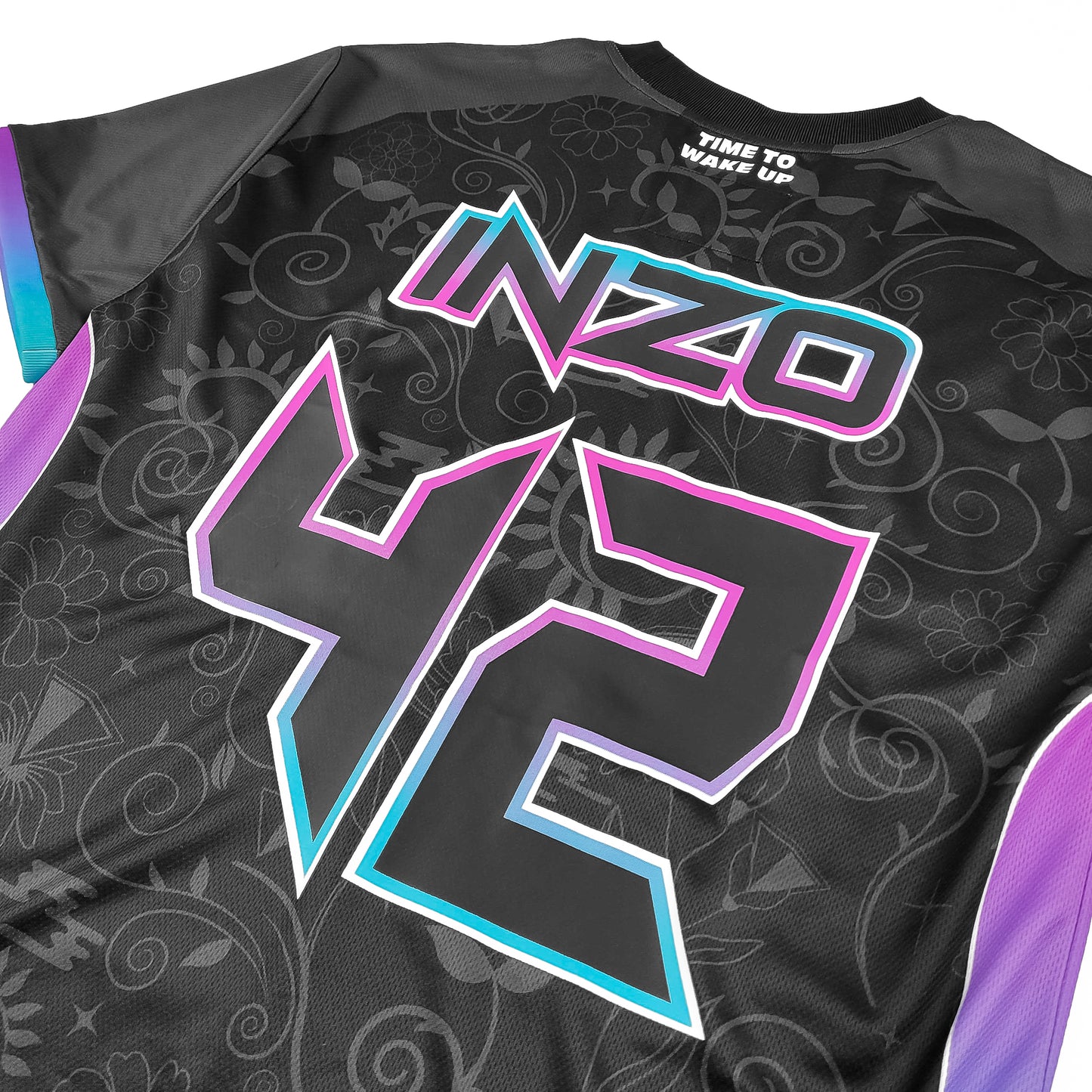 Floral Nebula Soccer Jersey - Black