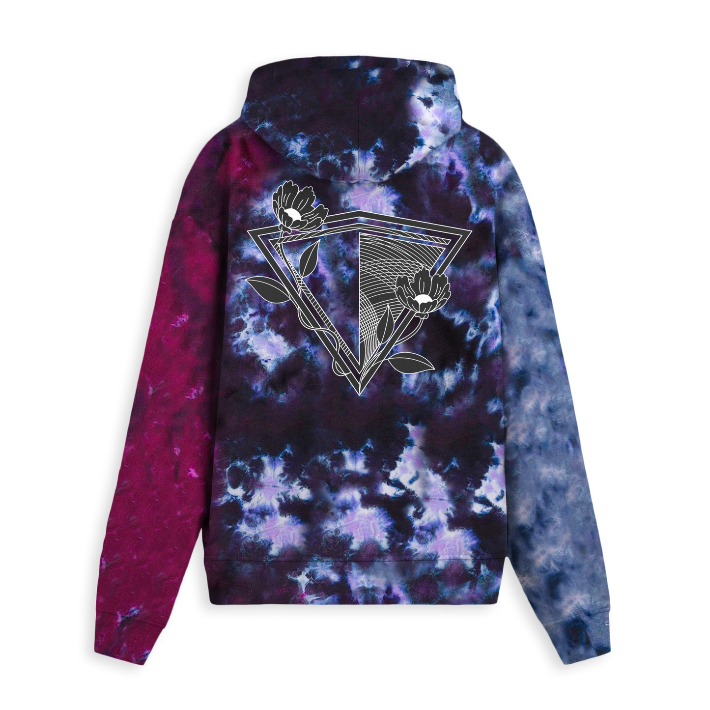 Flowers In My Heart Tie Dye Midweight Hoodie
