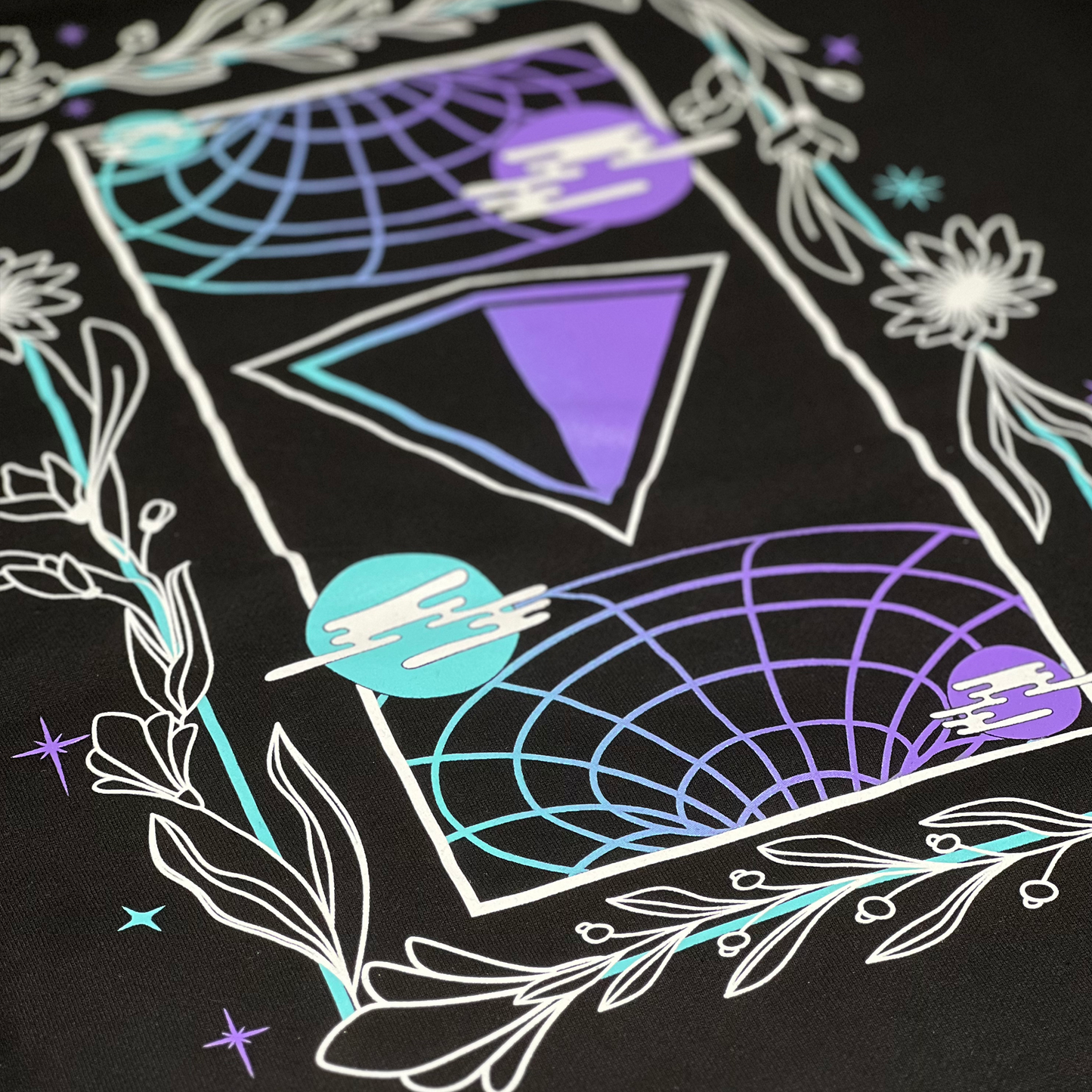 Astral Bloom Black Heavyweight Hoodie (pre sale)