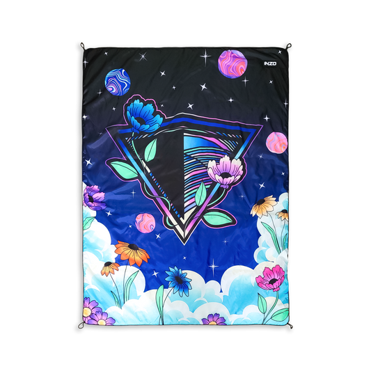 Galaxy In Bloom Packable Blanket
