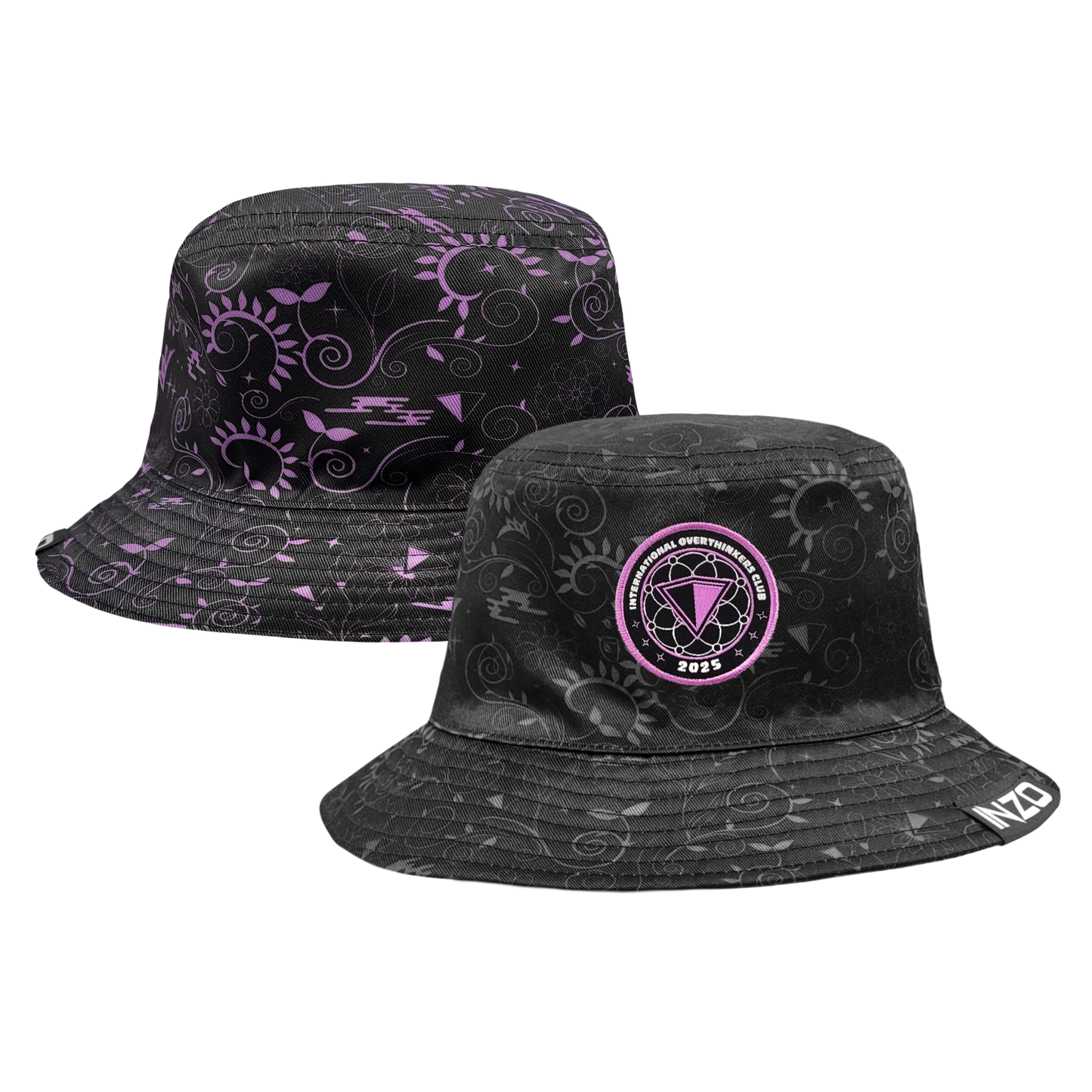 Floral Void Reversible Bucket Hat – INZO Store Floral Void Reversible Bucket Hat – INZO Store