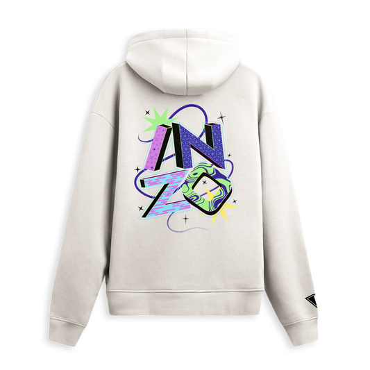 (Pre Sale) Cosmic Typography Hoodie - Bone