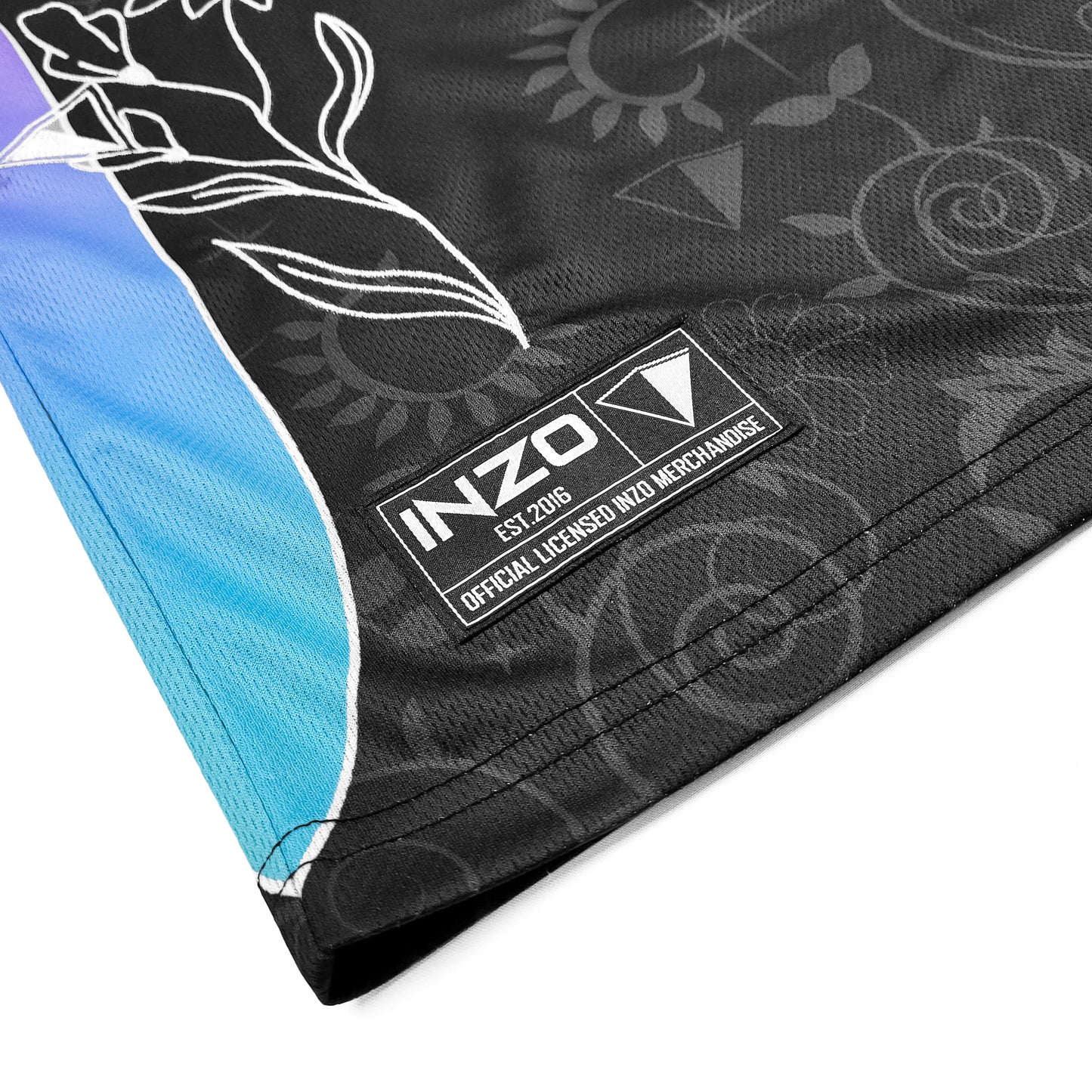 Floral Nebula Soccer Jersey - Black