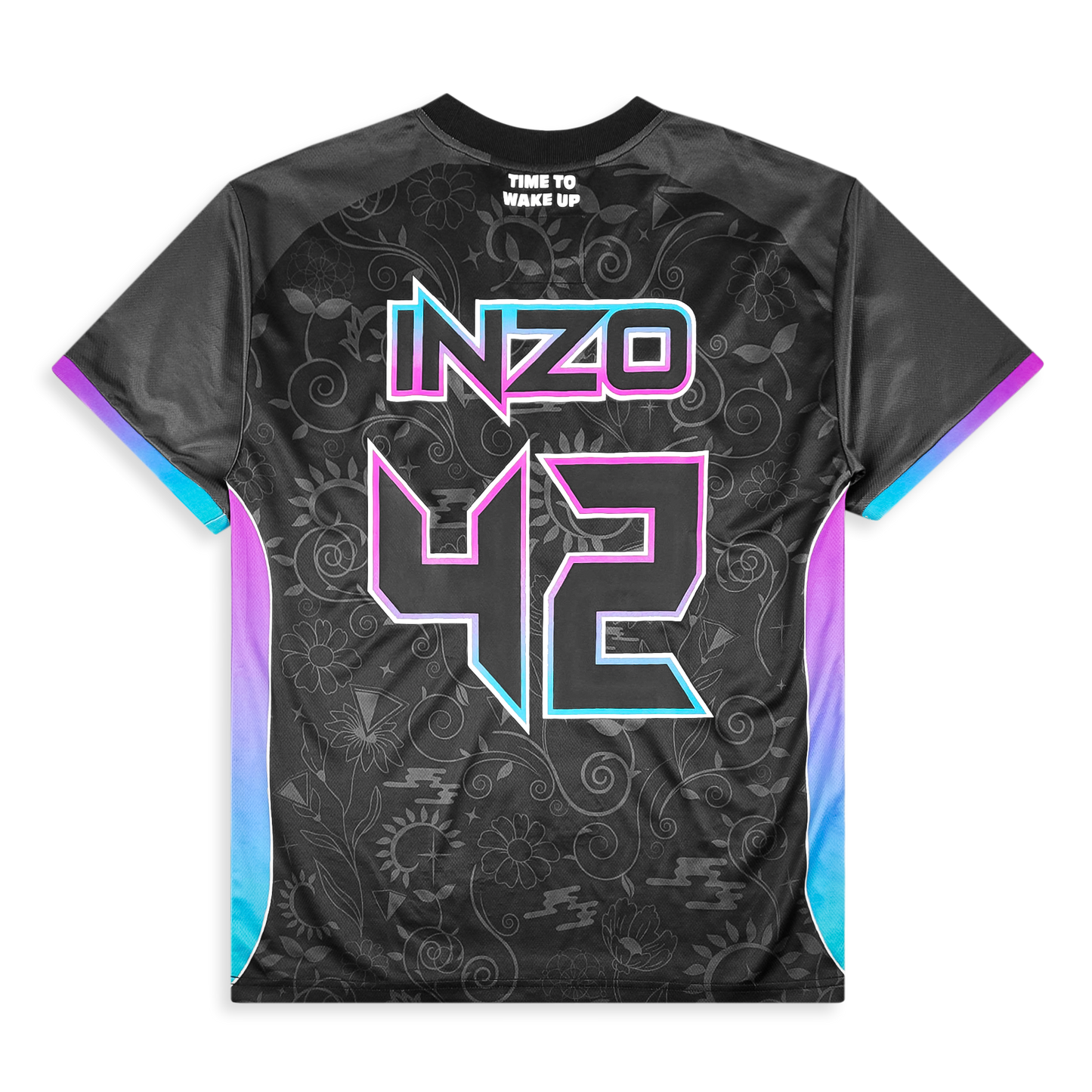 Floral Nebula Soccer Jersey - Black