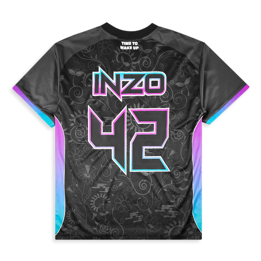 Floral Nebula Soccer Jersey - Black