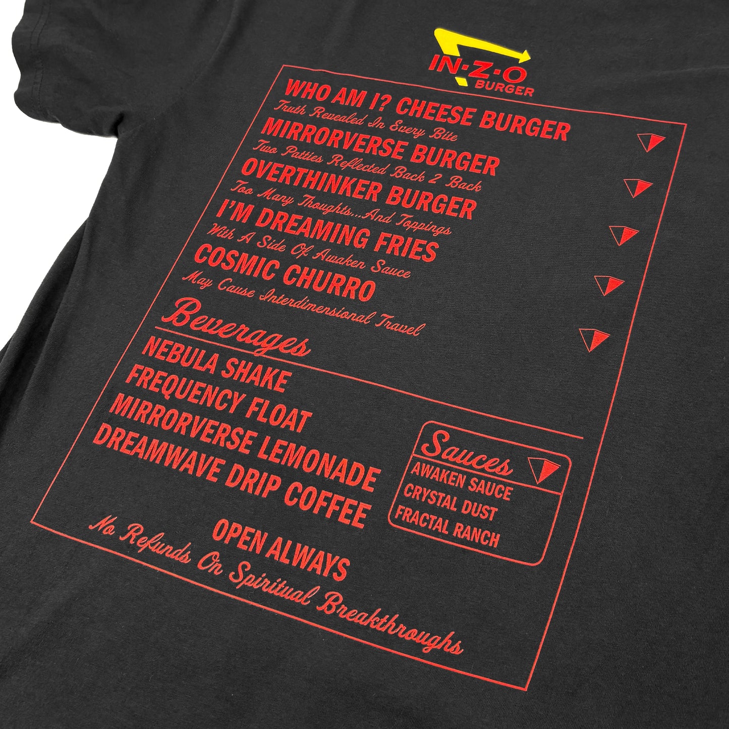 IN-Z-O Menu Tee - Black