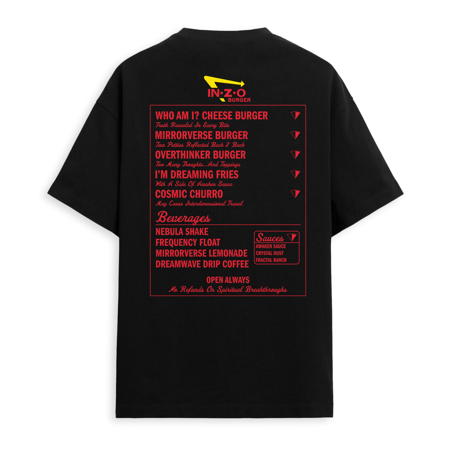 IN-Z-O Menu Tee - Black