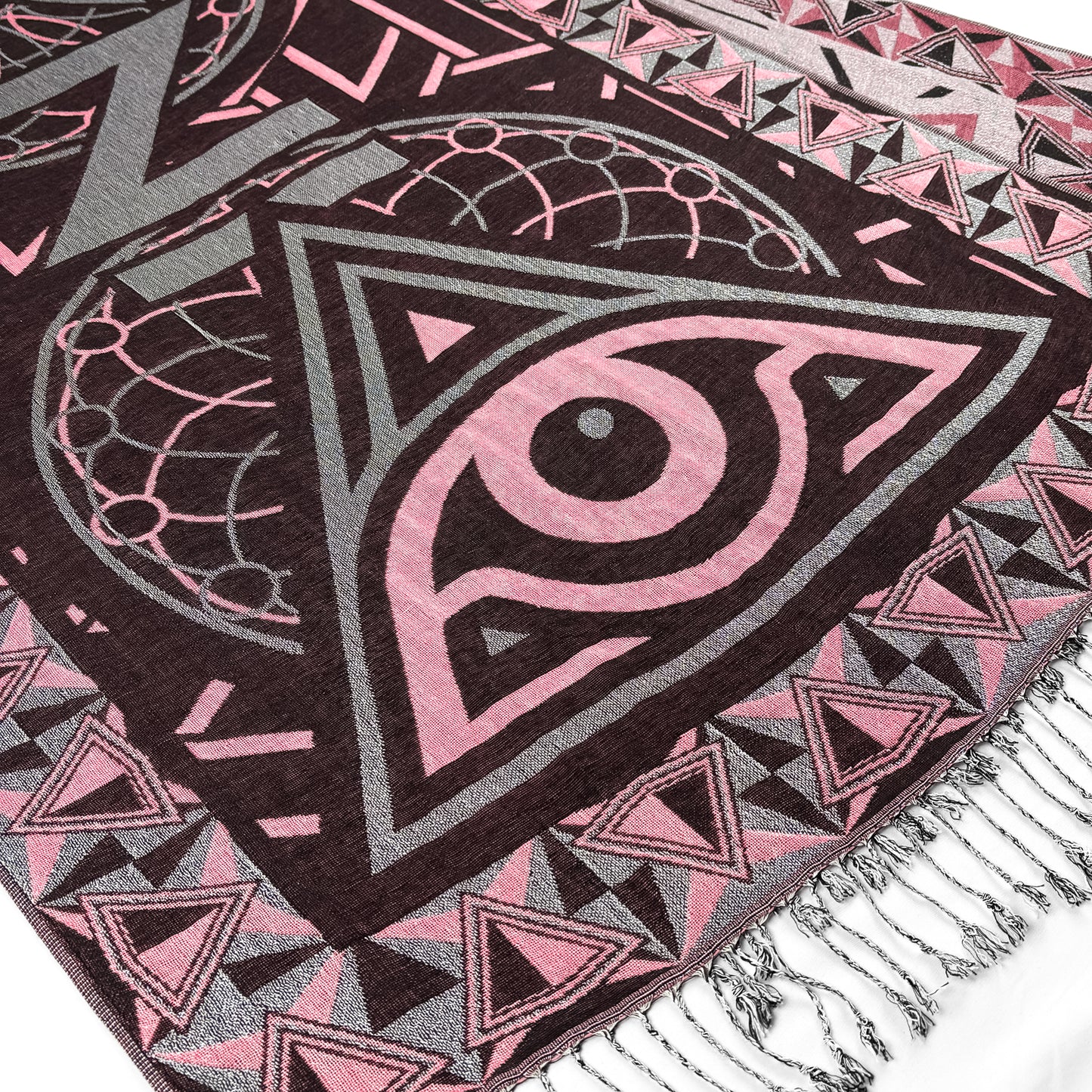 Fractal Sight Metallic Knit Pashmina