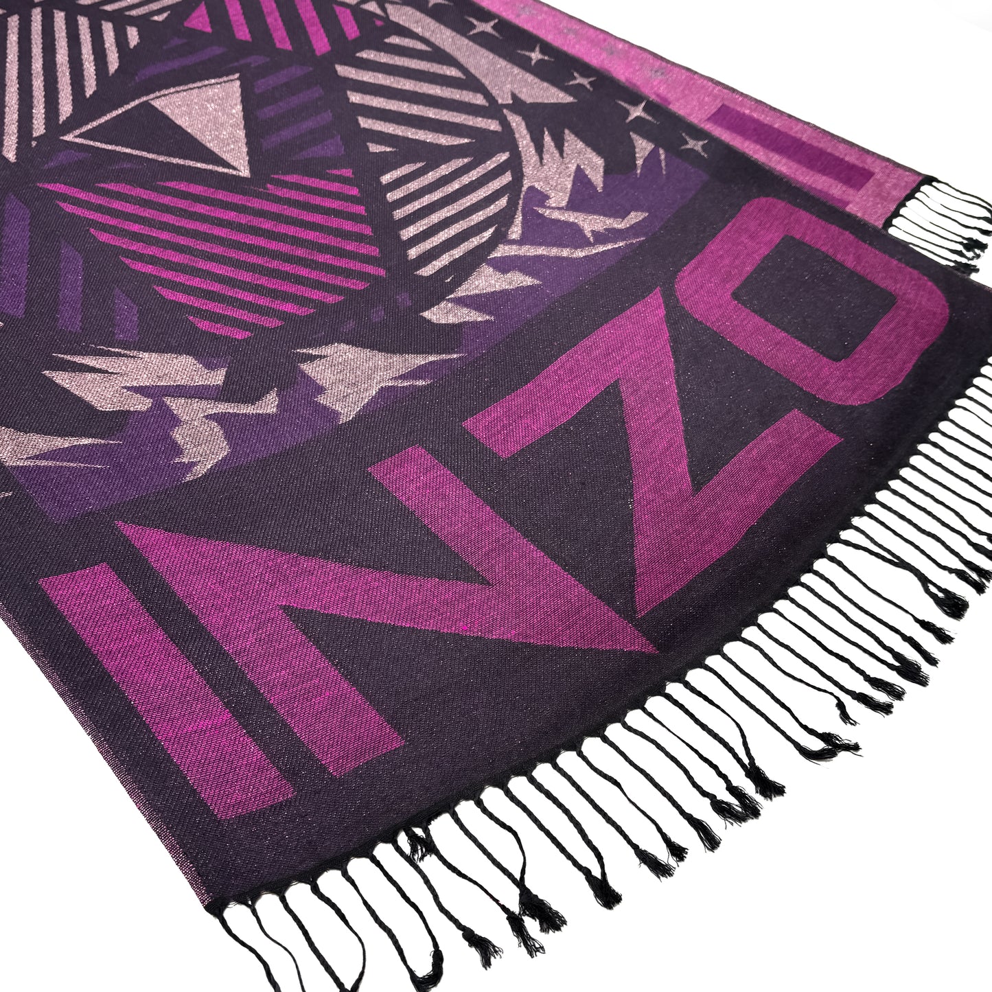 Reflected Summit Metallic Knit Pashmina