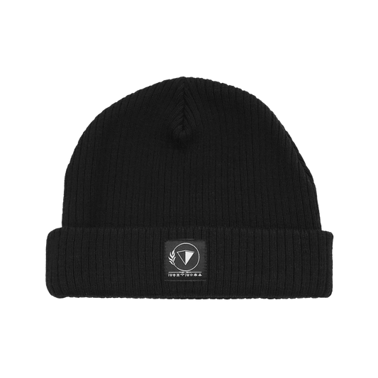 Earth Magic Ribbed Beanie - Black