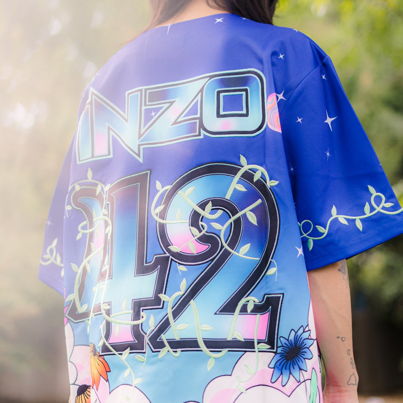 Galactic Garden Baseball Jersey