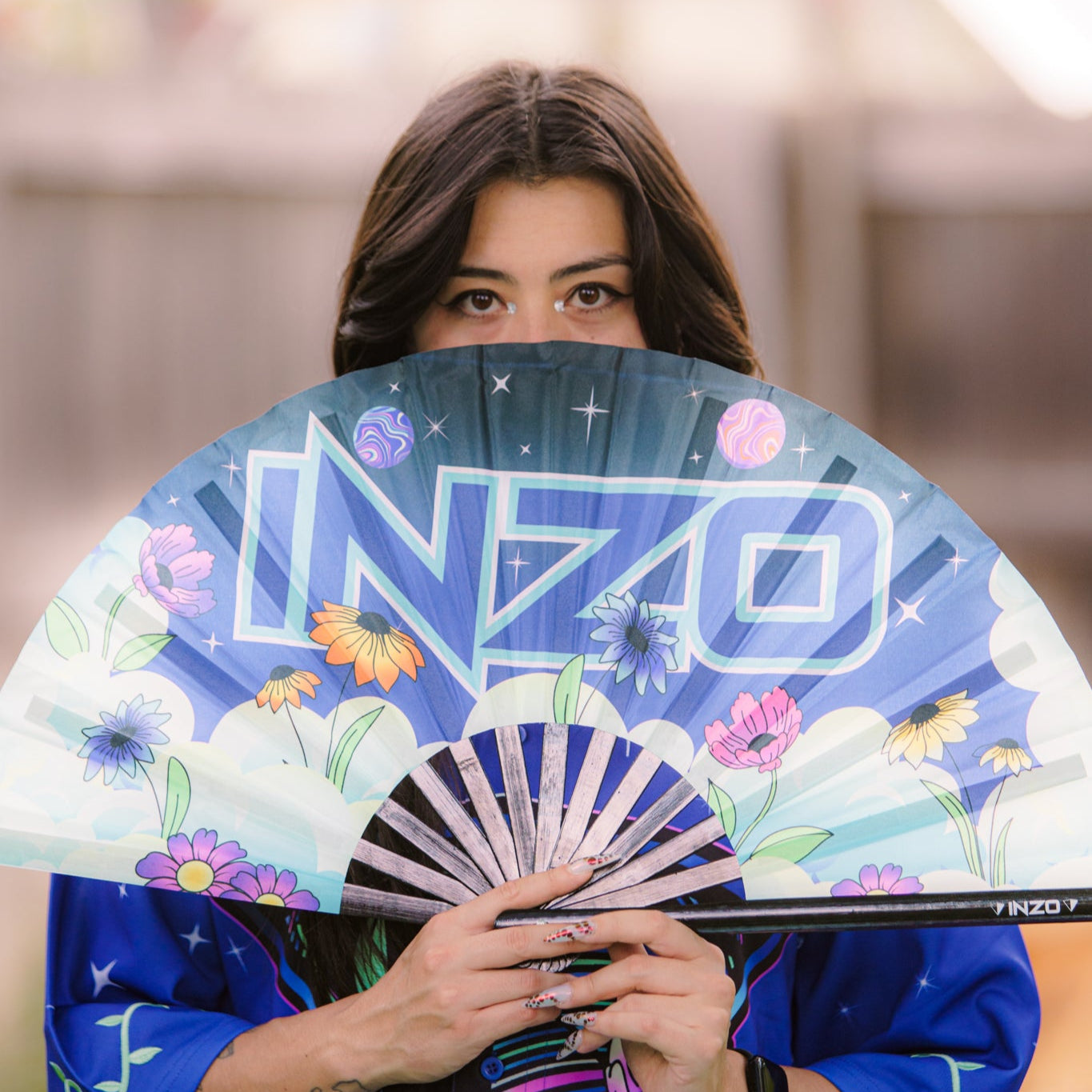 Galaxy in Bloom UV Fan